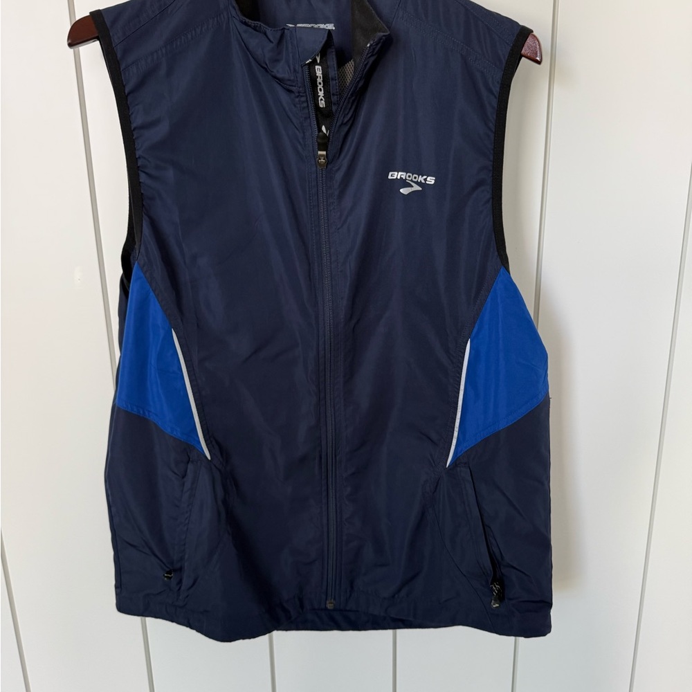 Brooks Blue and Gray Vest with Pocket